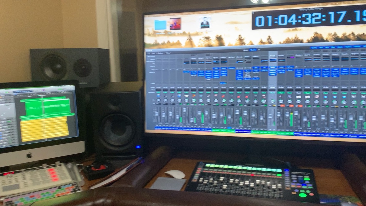 DAW session — KB2 home studio
