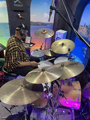 Terreon Gully recording Some Day (Goodbye Dad) at Wendell Holmes Studio